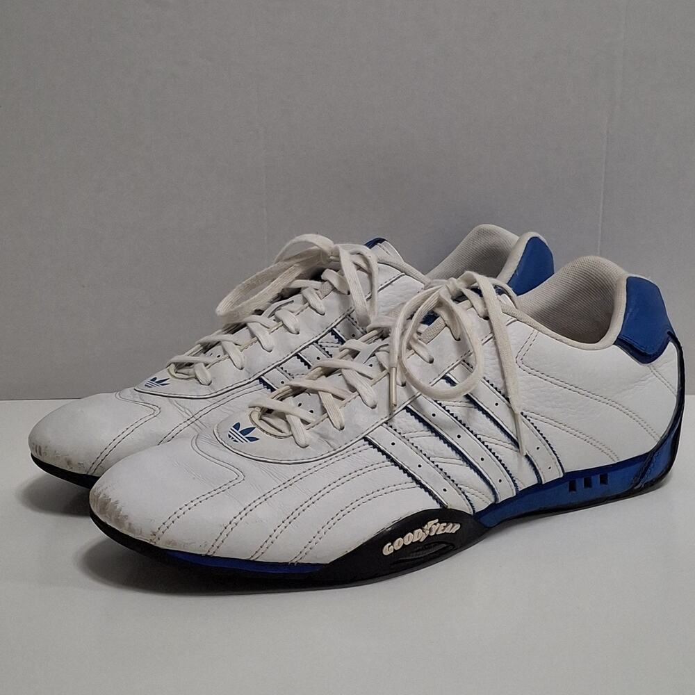 Adidas x Goodyear ADI RACER LOW White and Blue Originals 668374 Mens Size 12